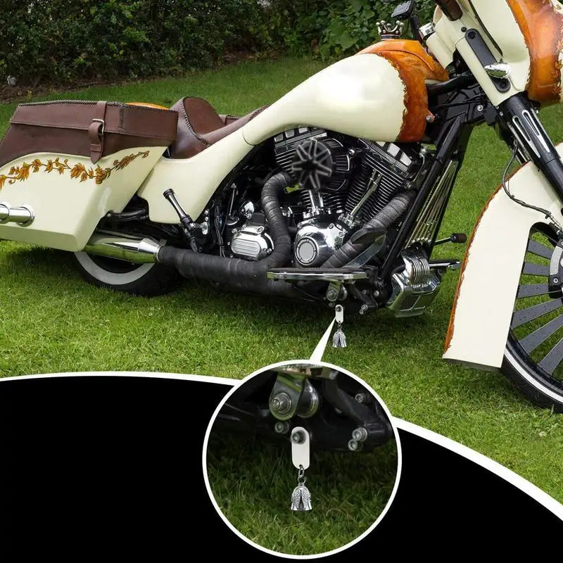 Guardians Angel Ride Cycling Motorcycle Bell Keychain Titanium Steel