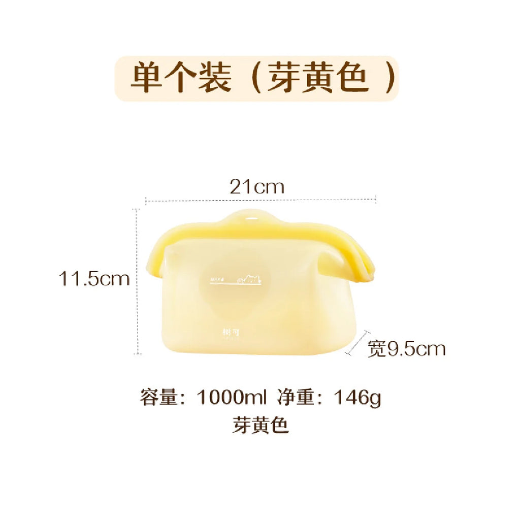 Silicone Food Storage Bag Reusable Stand Up Zip Bag Leakproof Containers Fresh Bag Food Storage Bag Fresh Wrap Ziplock Bag Zpaxo
