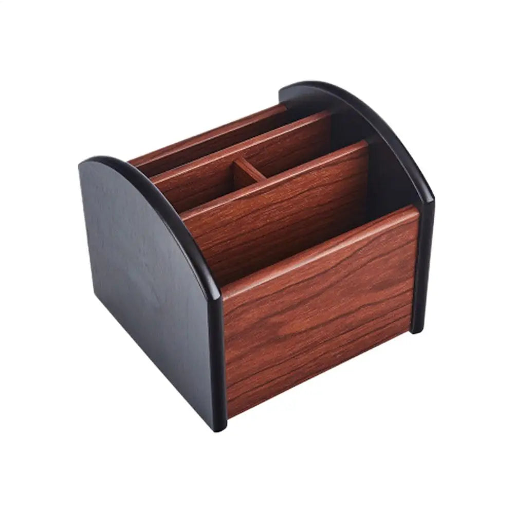 Desktop Organizer Wooden Multi-compartment Storage Pencil Holder