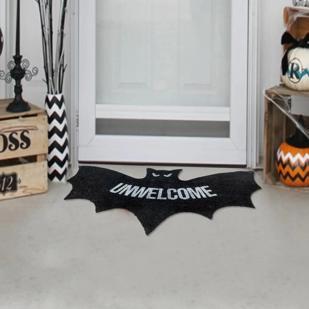 Gothic Bat Bath Mat 80x40cm Halloween Area Rug Soft Non-slip