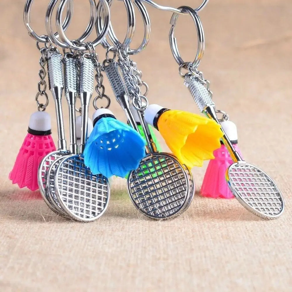 Bag Car Decor Sports Mini DIY Fashion Gifts Key Holder Badminton Racket Key Chain Badminton Pendant Keyring Key Ring Keyfob Zpaxo