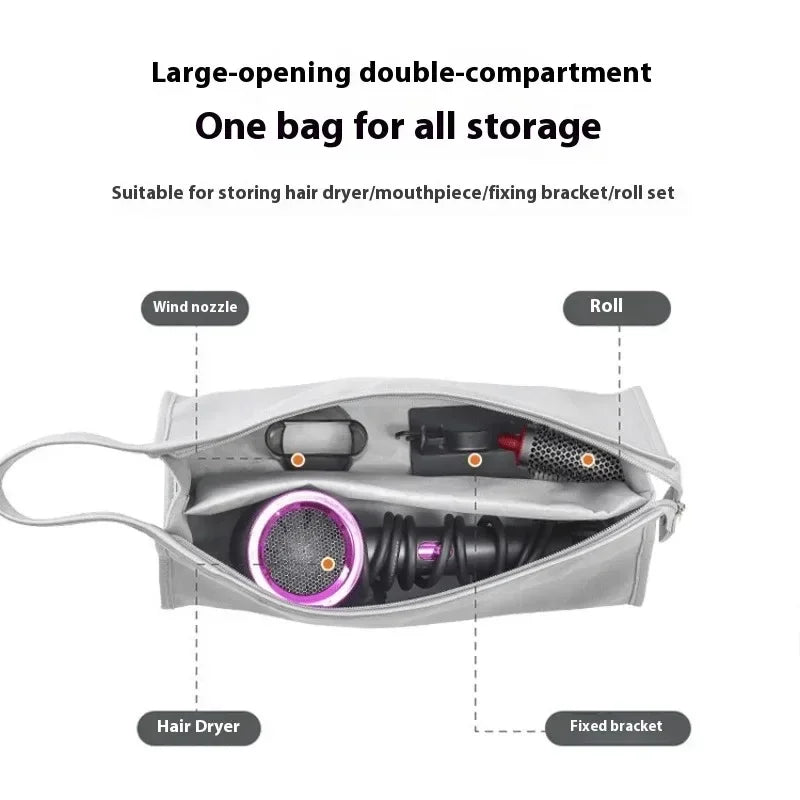 Portable PU Leather Hair Dryer Storage Bag Travel Case For Dyson/Airwrap Styler/Shark Flexstyle Carrying Supersonic Hair Dryer Zpaxo