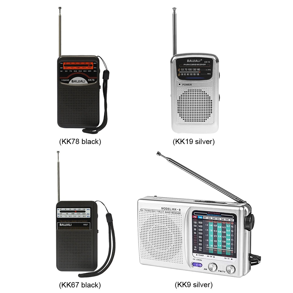 Digital Radio Built-in Speaker Portable Mini Radio SW/AM/FM Battery Operated Telescopic Antenna for Indoor Outdoor Emergency Use Zpaxo