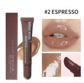 Peptide-Infused Lip Tint Set - 4 Jelly Gloss Shades, Moisturizing Lip Gloss, Long-Lasting Shiny Lip Color Zpaxo 2 ESPRESSO