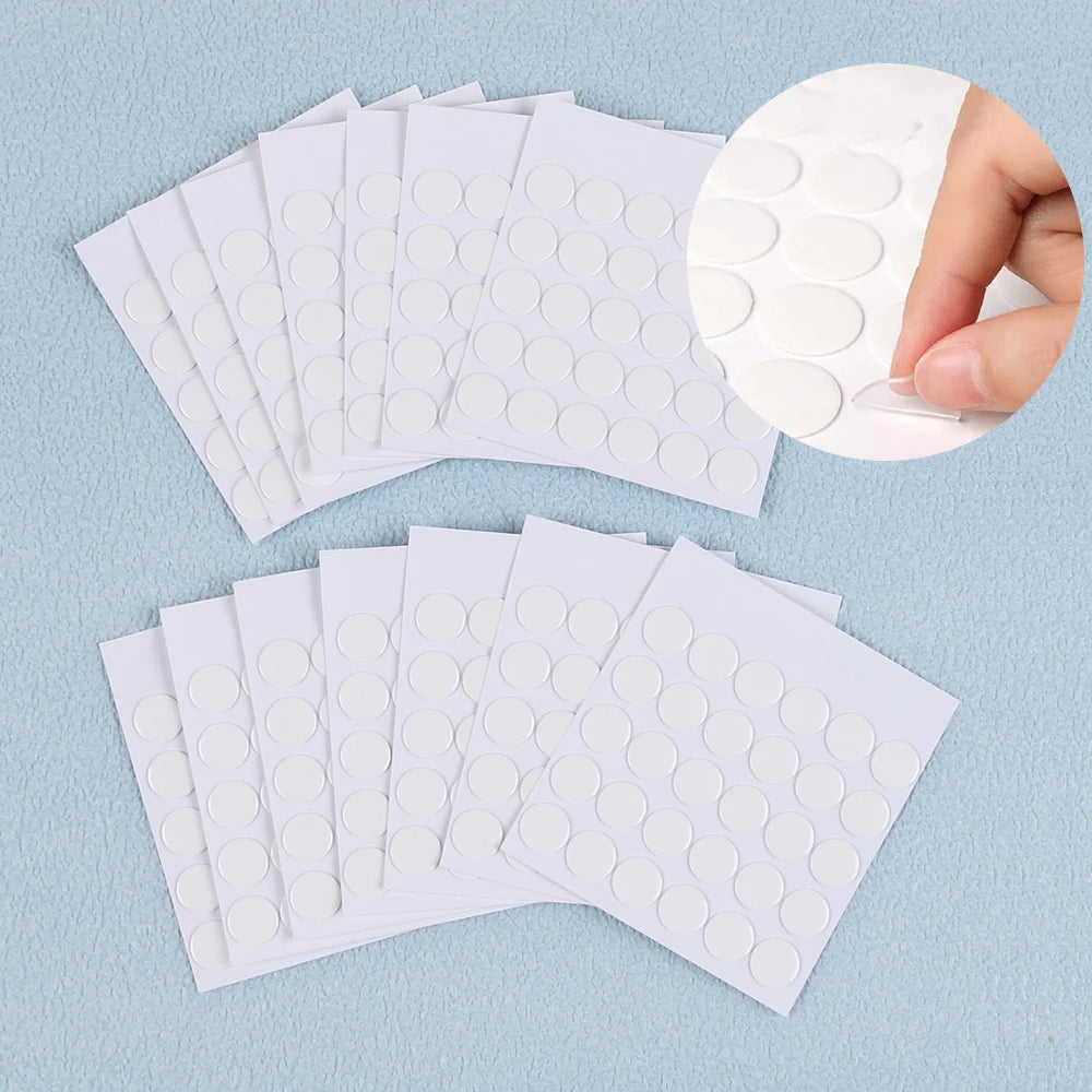 10Sheets Acrylic Double-Sided Adhesive Tape Round 10mm*30 Grains No Trace Nano Waterproof Adhesive Sticker Home Party Decor Zpaxo