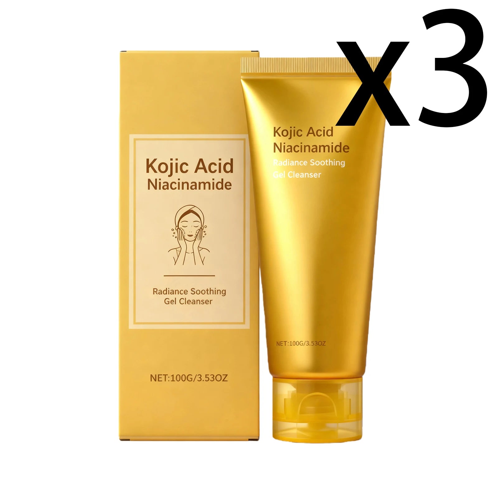 Allantoin Exfoliating Facial Cleanser – Oil Control & Pore Gel Facial Cleanser Gel Zpaxo 3x100g