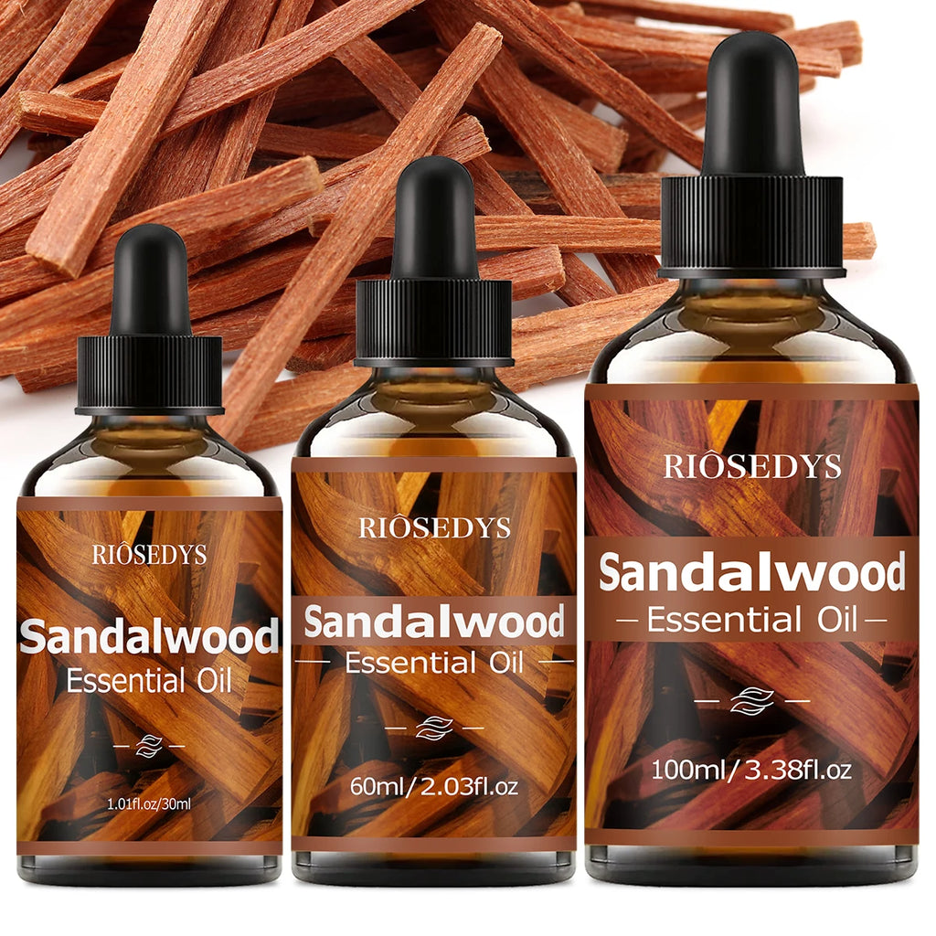SANDALWOOD ESSENTIAL OIL moisturizing and nourishing massage oil suitable for skincare, fragrance, massage, and all skin types. Zpaxo