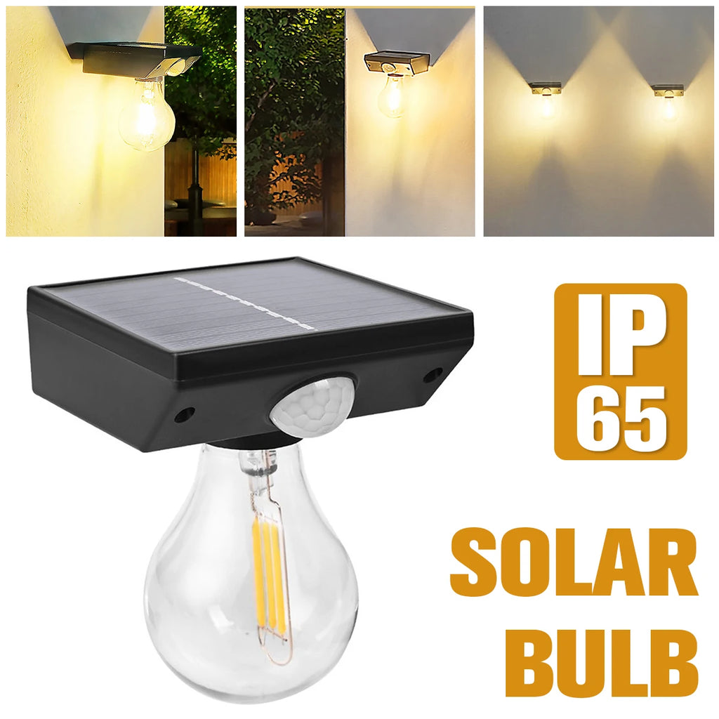 Solar Lamp Outdoor Indoor Bulb Lantern Motion Sensor Wall Light Zpaxo