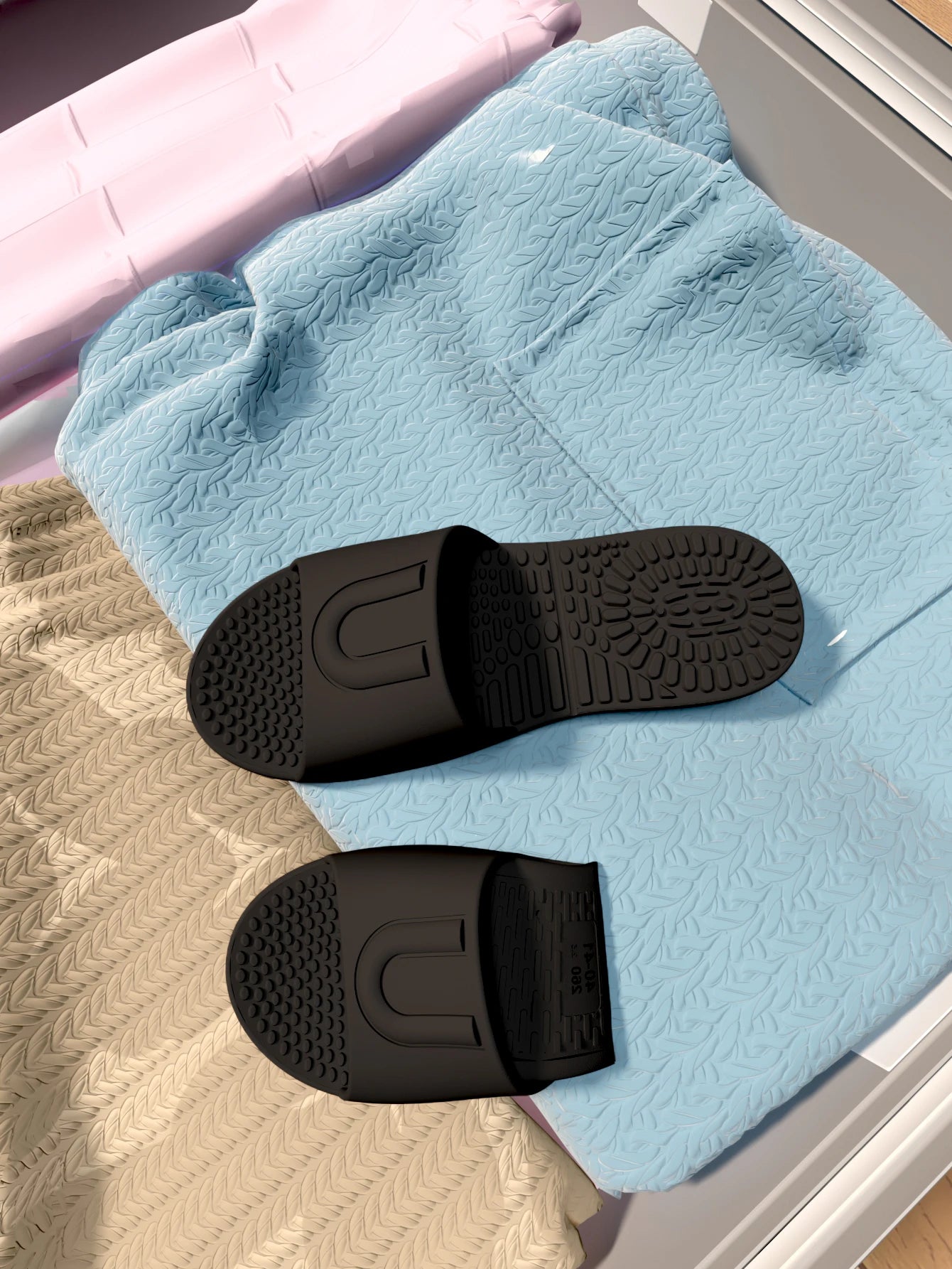 Foldable Portable Men's Slippers Hotel Travel Sandals Home Non-slip