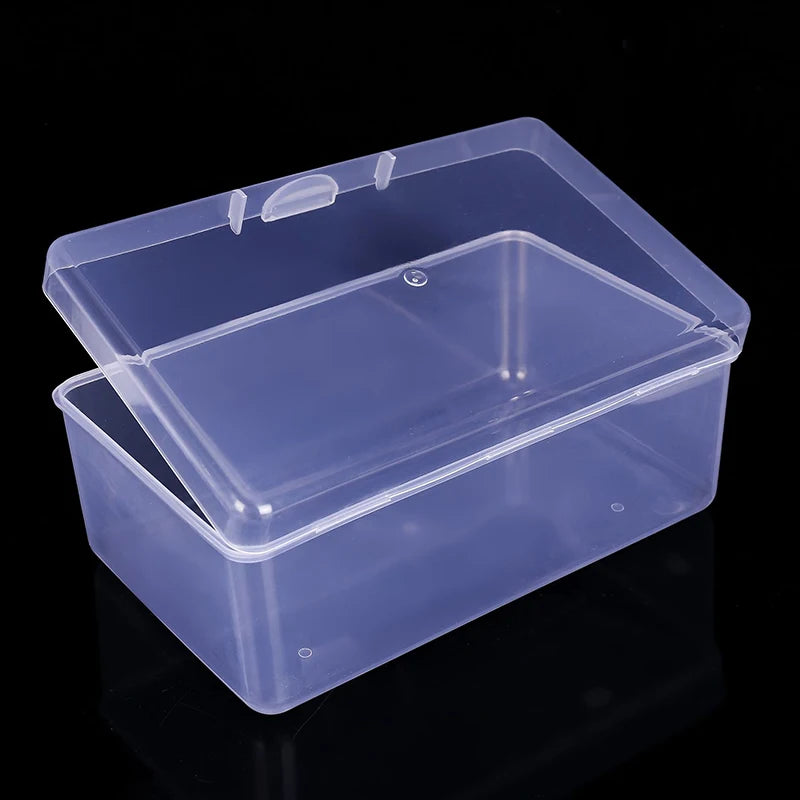 Makeup Organizer Multifunctional Photocard Idol Cards Storage Containers Dustproof Box Transparent Flip Cotton Swab Storage Box Zpaxo Transparent
