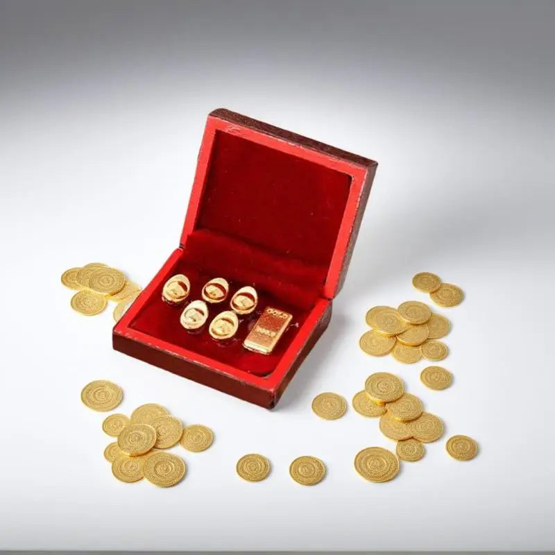 Classic Miniaturized Wooden Jewelry Case Model Toys Doll House Zpaxo
