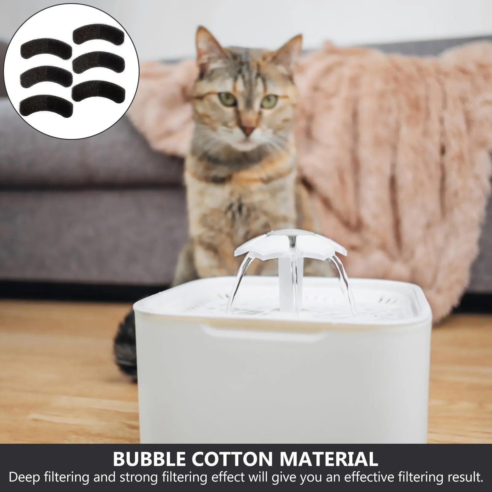 Pet Water Fountain Supplies Replacement Filters Fine Mesh Cotton Zpaxo