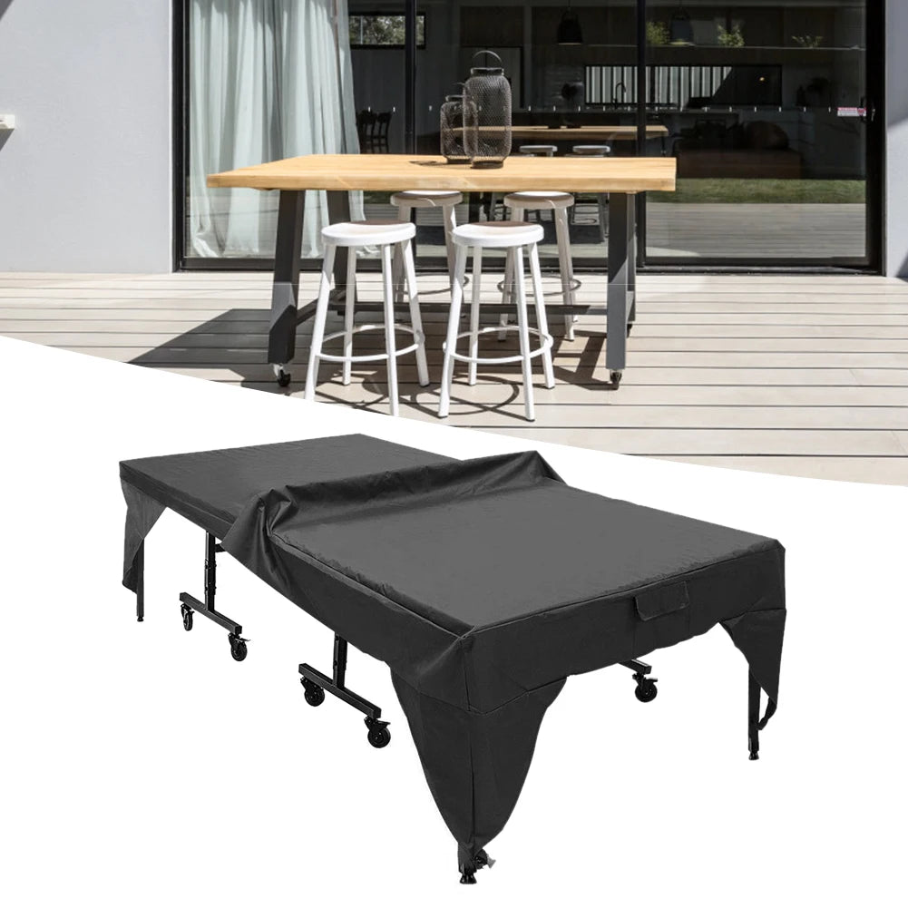 Table Tennis Table Cover Outdoor Courtyard Patio Waterproof Dust Proof Ping Pong Tables Terrace Long Tables Cover 280*153*73cm Zpaxo