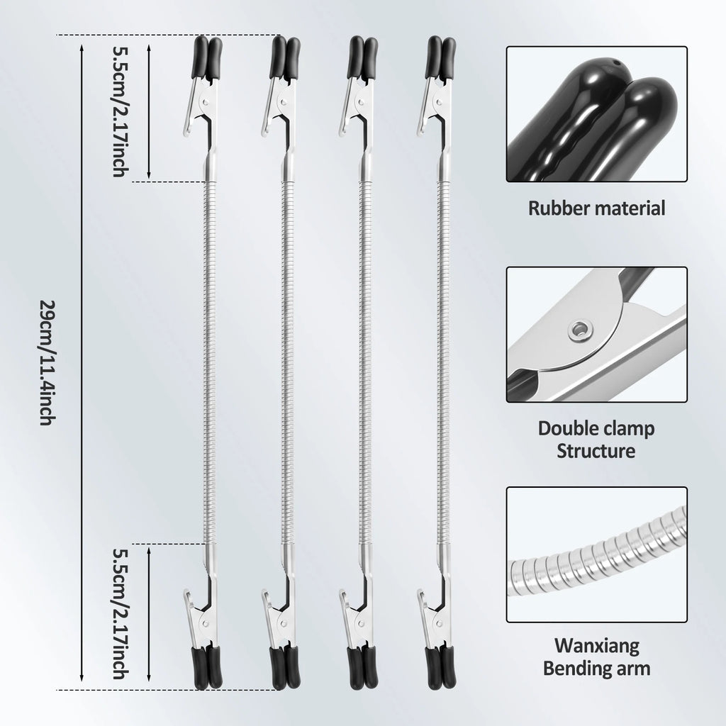 Soldering Helping Hand Flexible Arms Metal Alligator Clip Welding Clamp Holder For Electronics Repair RC Model PCB Assembly 8PCS Zpaxo 8pcs