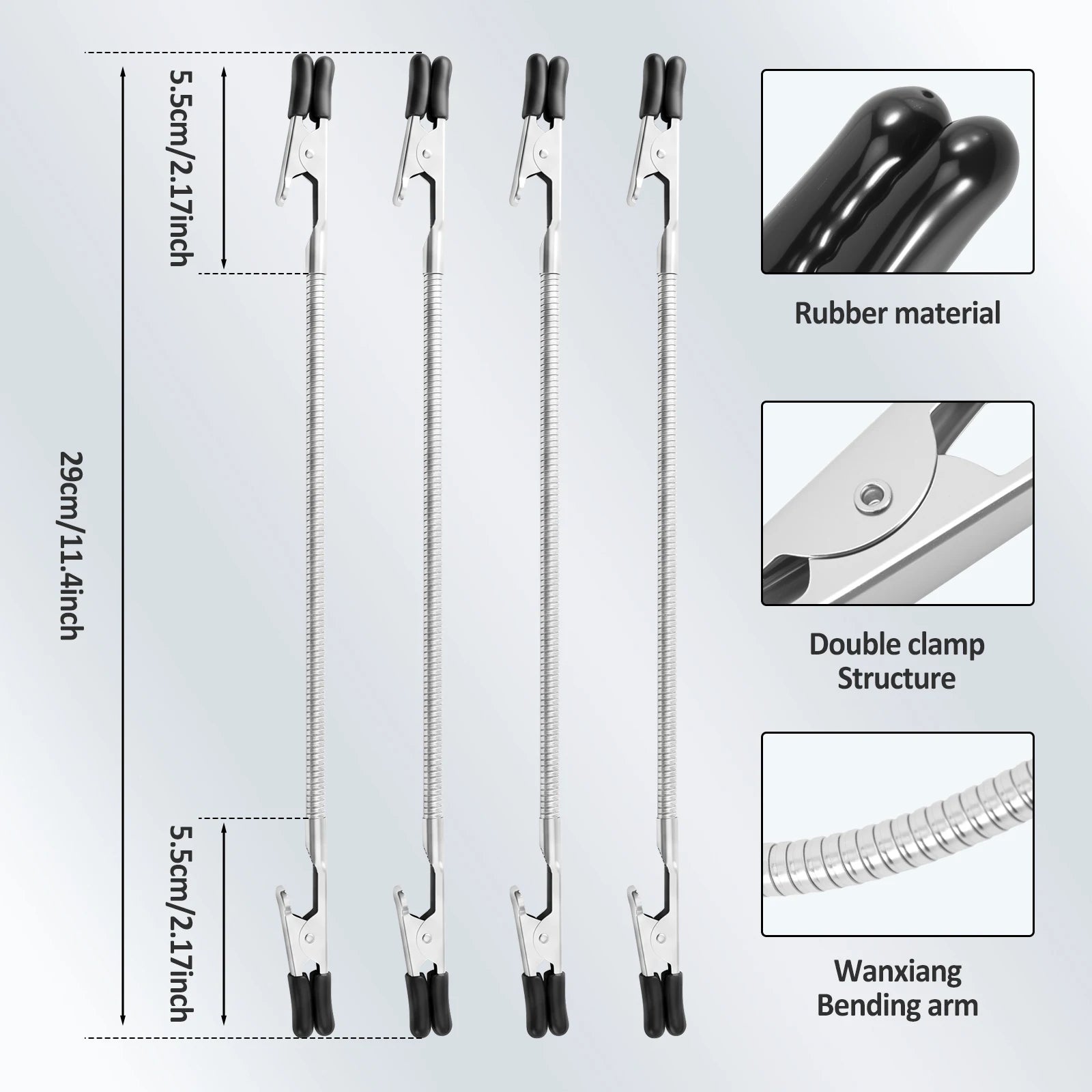 Soldering Helping Hand Flexible Arms Metal Alligator Clip Welding Clamp Holder For Electronics Repair RC Model PCB Assembly 8PCS Zpaxo 8pcs