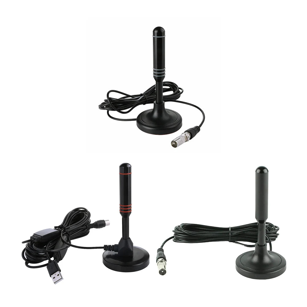 Portable TV Antenna Coax Cable Digital DVB-T DVB-T2 DAB Indoor