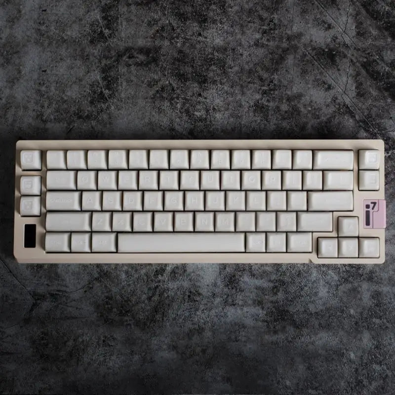 652F 142Keys White Jade Like Keycaps Profile Double Shot PBT For Mechanical Keyboards Zpaxo