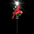 Yard Decor Stakes Solar Powered Lighted Red Bird Sign Cardinal