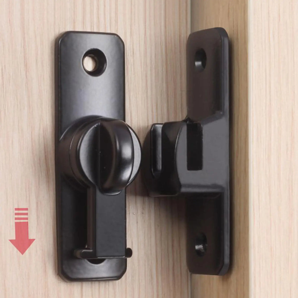 90Degree Door Lock Home Security Sliding Door Latch Small Gate Latches Hardware Anti-theft Lock Zinc Alloy Door Bolts Zpaxo