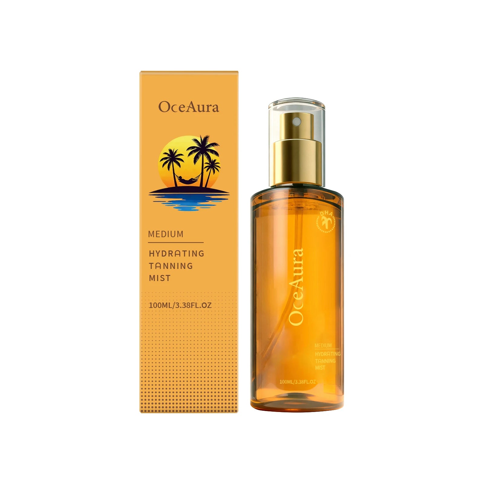 OceAura Self Tanning Spray – Natural Sunless Tanner Face & Body Self Tanning Spray Zpaxo 100ml Boxed
