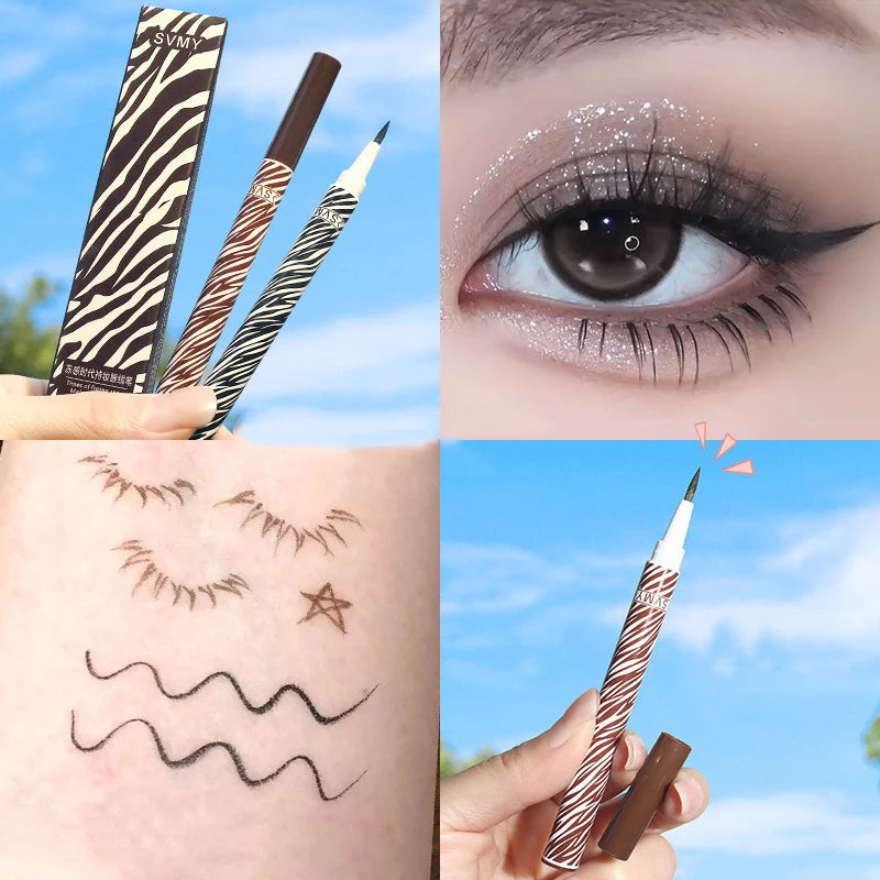 Waterproof Black Brown Eyeliner Liquid Pencil Ultra-fine Matte Smooth