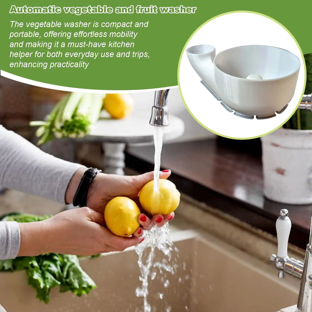 Automatic Fruit Wash Bowl 3D Printing Food Washing Spinner Red