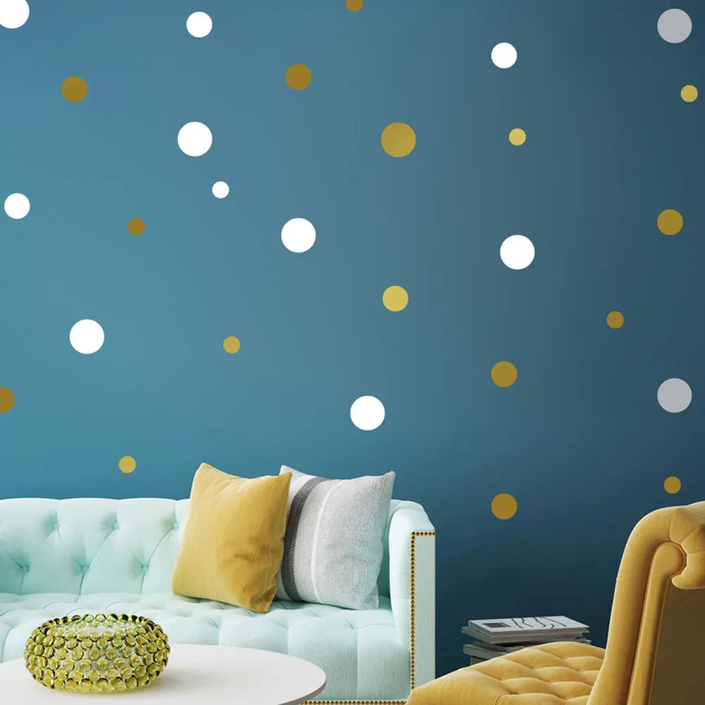 20 Dot Wall Stickers Golden Removable DIY Patterns Sticker Decoration