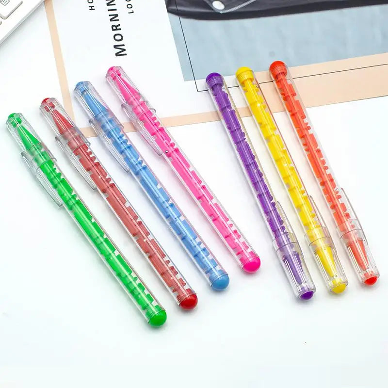 Ballpoint Pen Built-in Maze Game Stress Relief Creative Pens 2 Unique Zpaxo