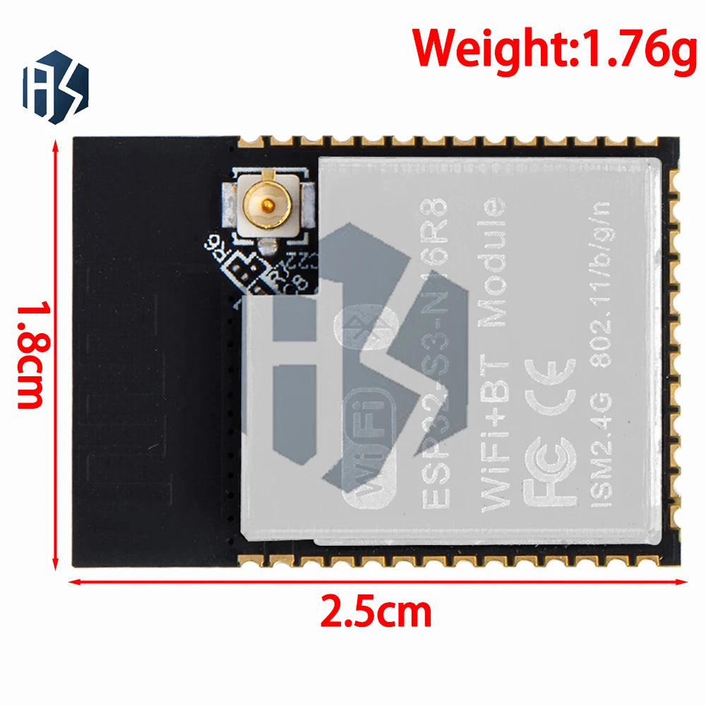 ESP32 Dual-Core WiFi Bluetooth Wireless Module - Full Series: ESP-32U/ESP32-S/ESP32-C2/ESPC2-12/ESP32-S3-N16R8 Zpaxo