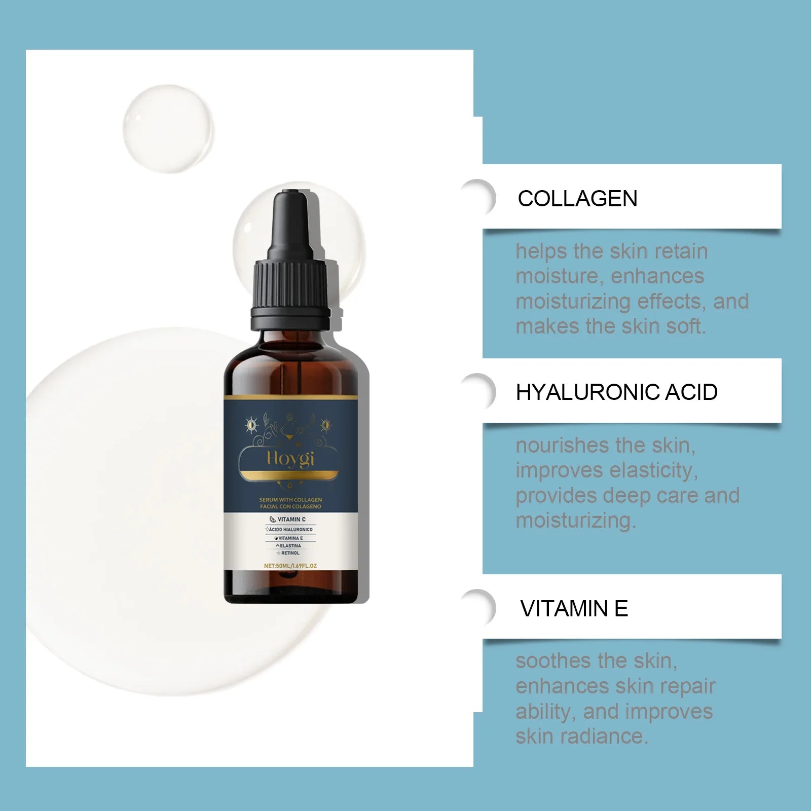 Hoygi Collagen Face Serum – Firming & Moisturizing Essence Collagen Face Serum Zpaxo