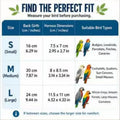 Bird Harness Adjustable Anti-Slip Pet Supplies Parrot Flying Rope Harness Outdoor for Small Medium Large Lovebirds African Grey Zpaxo L
