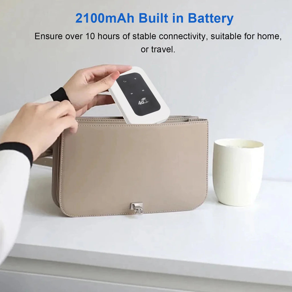 Portable Wifi Hotspot 300Mbps Plug Play Support 10 Devices Travel