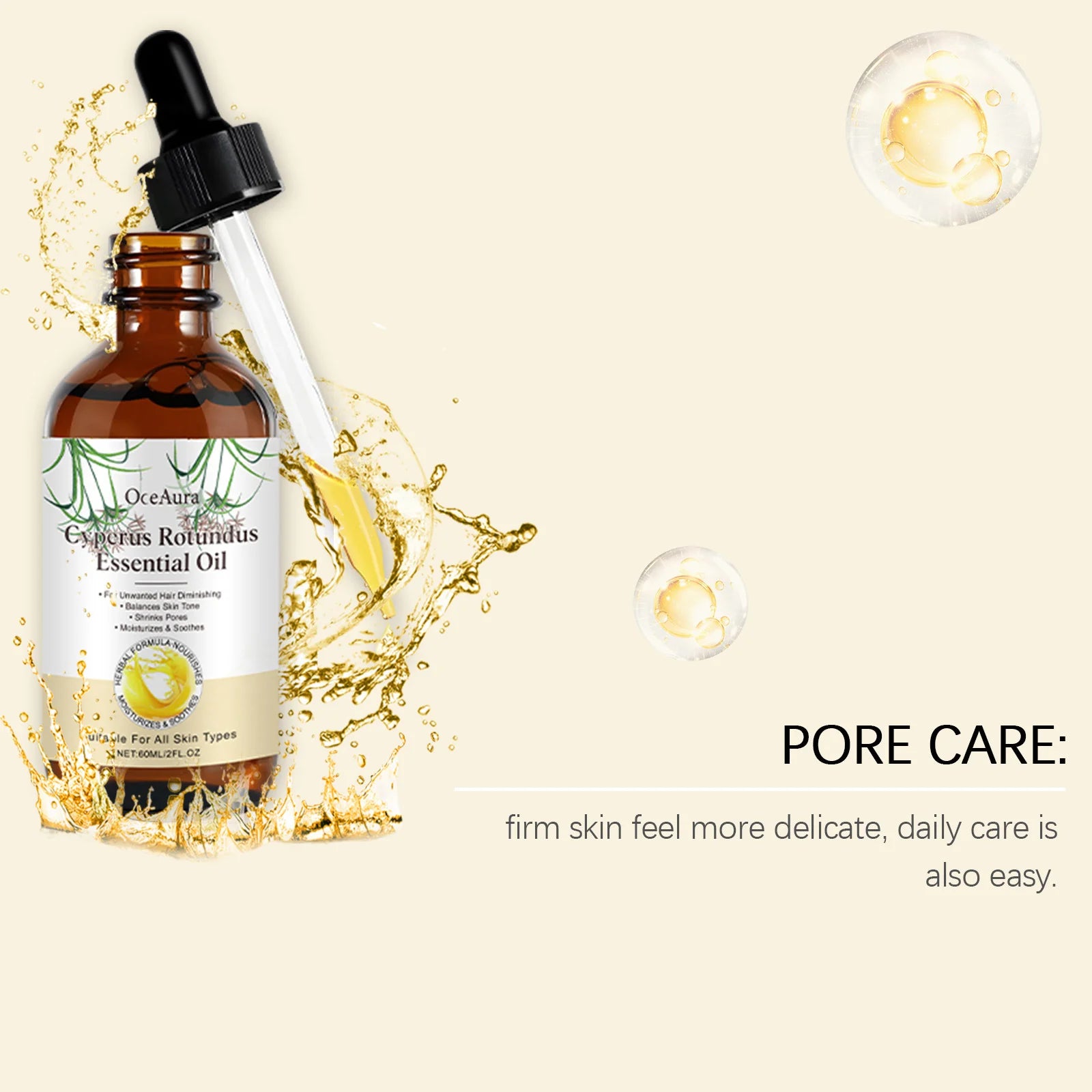 OceAura Cyperus Rotundus Oil – Hair Growth Reducer & After Shave Hair Growth Reducer Oil Zpaxo