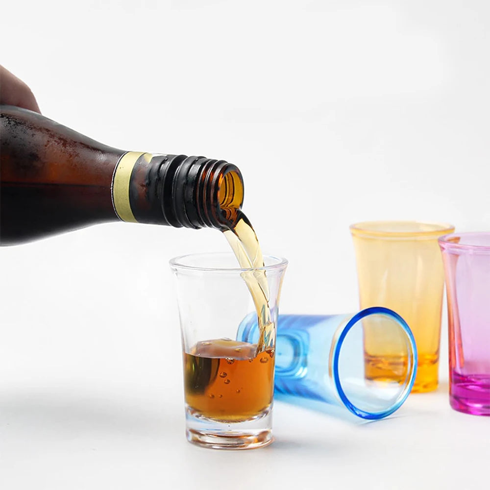 4Pcs Multicolor Shot Glass Set Plastic Drinking Cups for Whiskey Tequila Espressos Cocktail Bar Club Party Favor Zpaxo