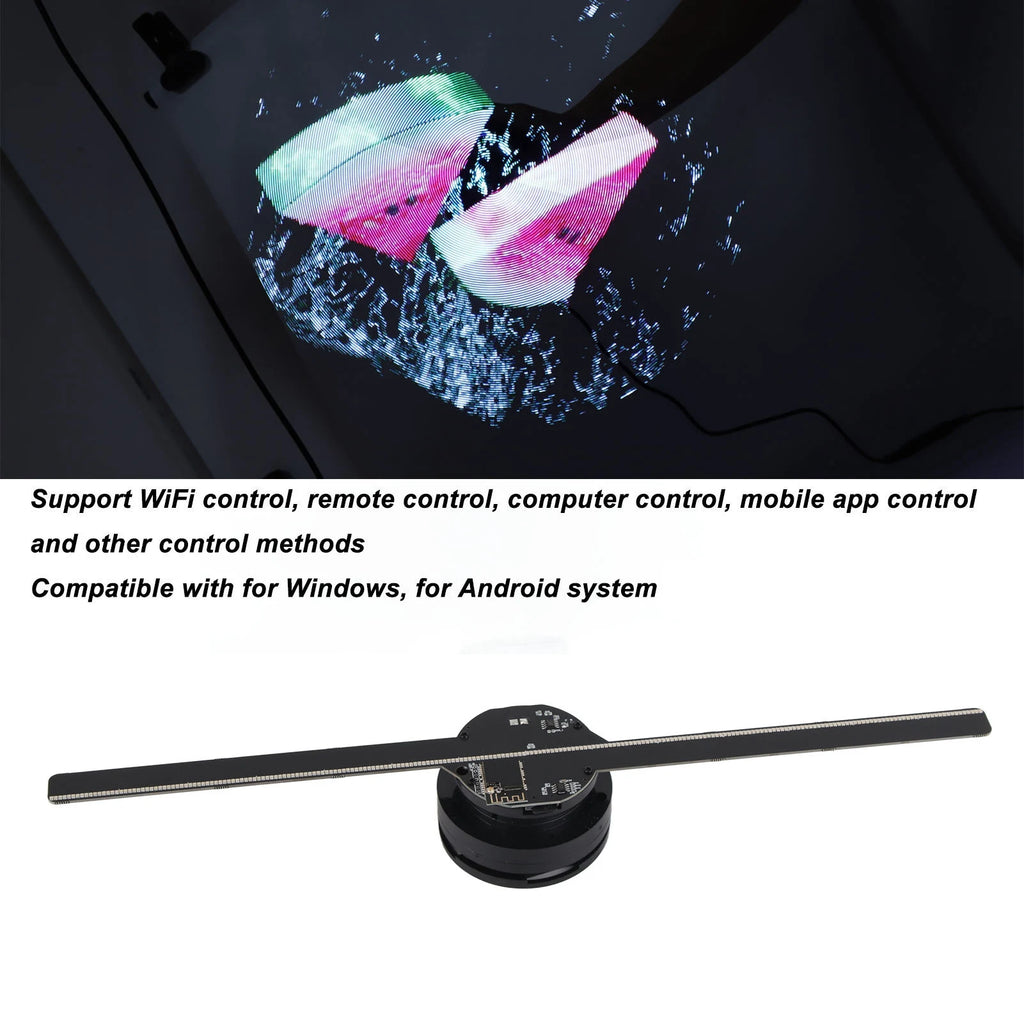 3D Hologram Fan 224 LED Light Beads Resolution Advertising Player