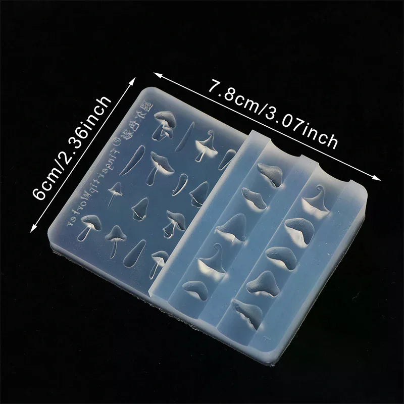 Silicone Art Stamp Mold Mushroom Shaped Manicure Professional Zpaxo