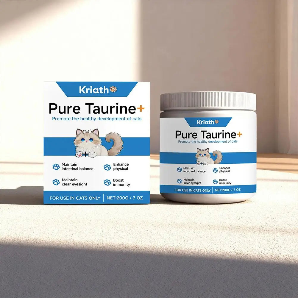 Cat Taurine Powder – Heart, Vision & Coat Support | 200g Cat Health Supplement Zpaxo