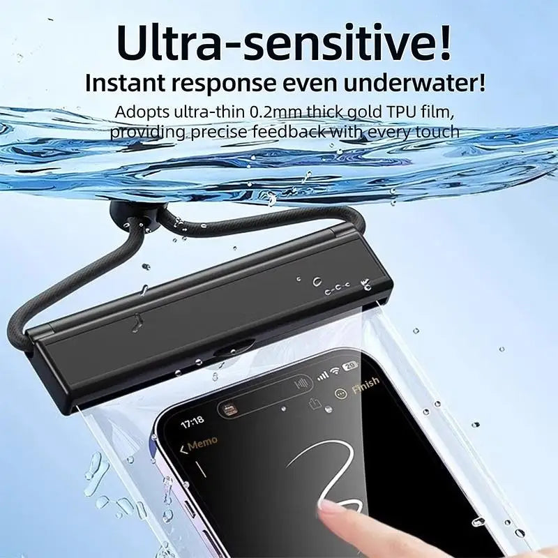 Waterproof Touchscreen Phone Pouch – Crossbody Swimming Bag