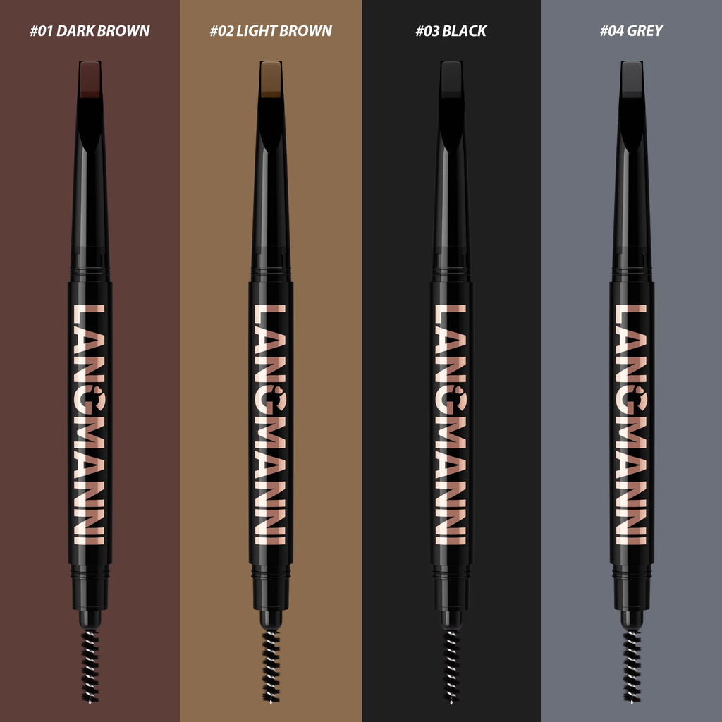 Double Headed Eyebrow Pencil Waterproof Sweat Proof Anti Smudging Zpaxo