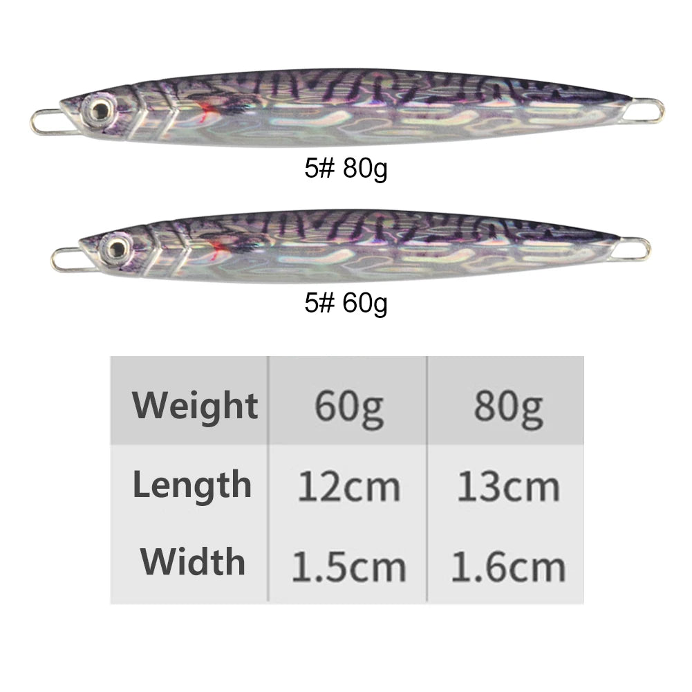 Metal Jig Fishing Lure Lures Bionic Bait 3D Printing Isca Artificial