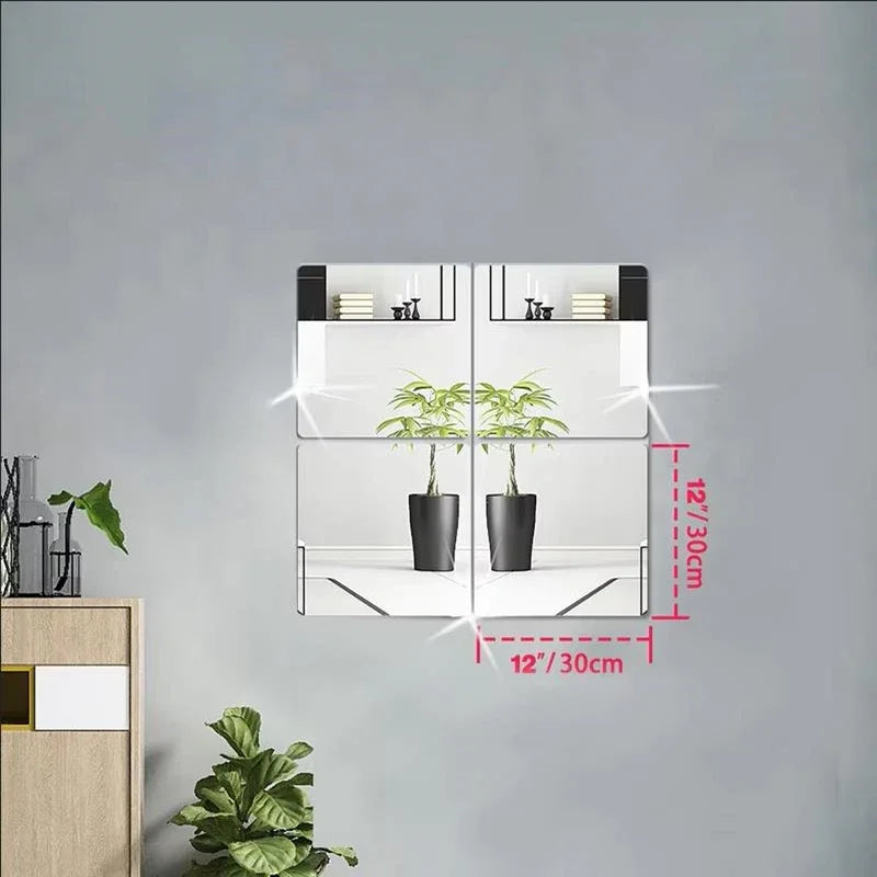 3D Self-adhesive Mirror Wall Stickers 4 20 Suitable DIY Decoration