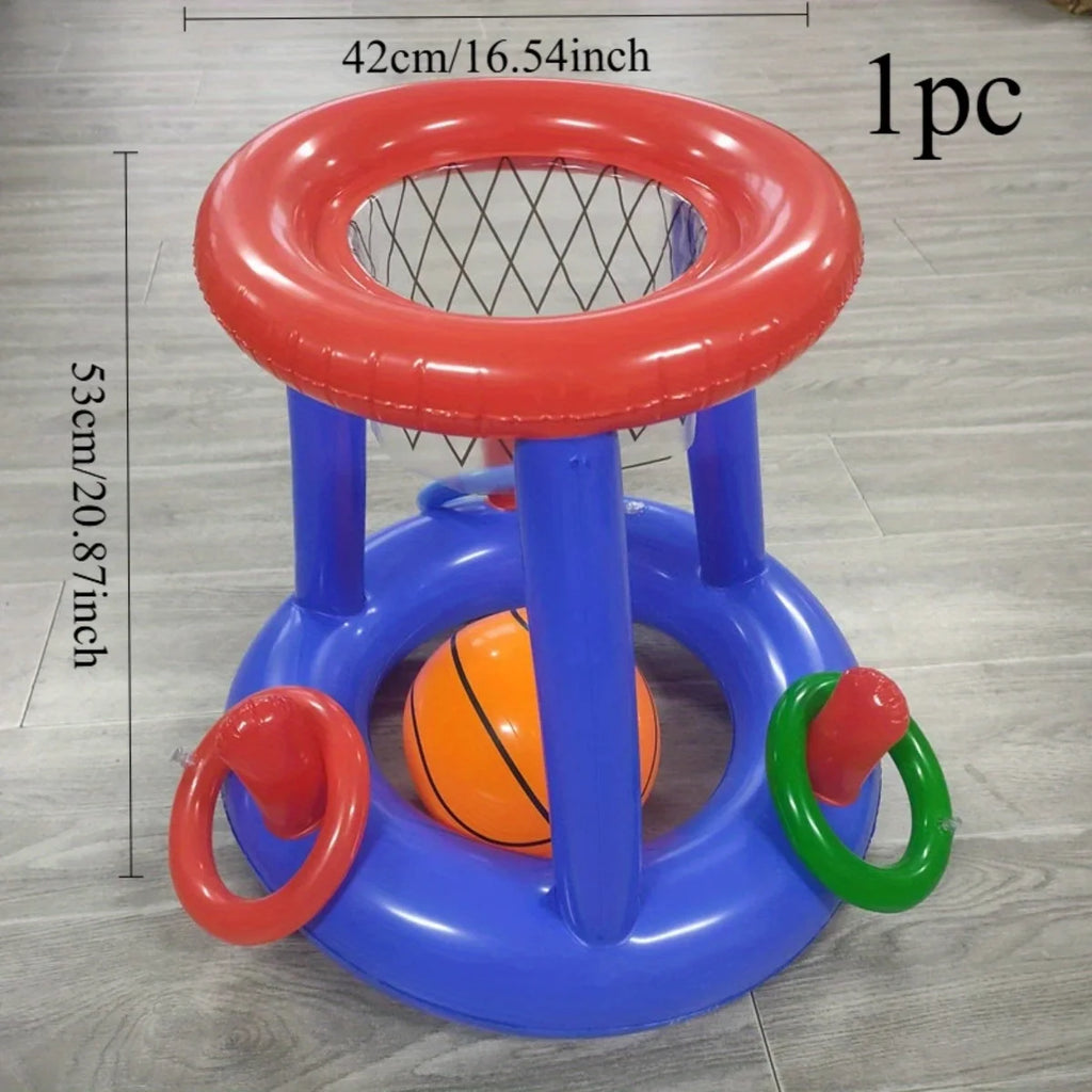 Inflatable Water Basketball Hoop – Pool Float Toy for Kids Inflatable Pool Toy Zpaxo Basketball set