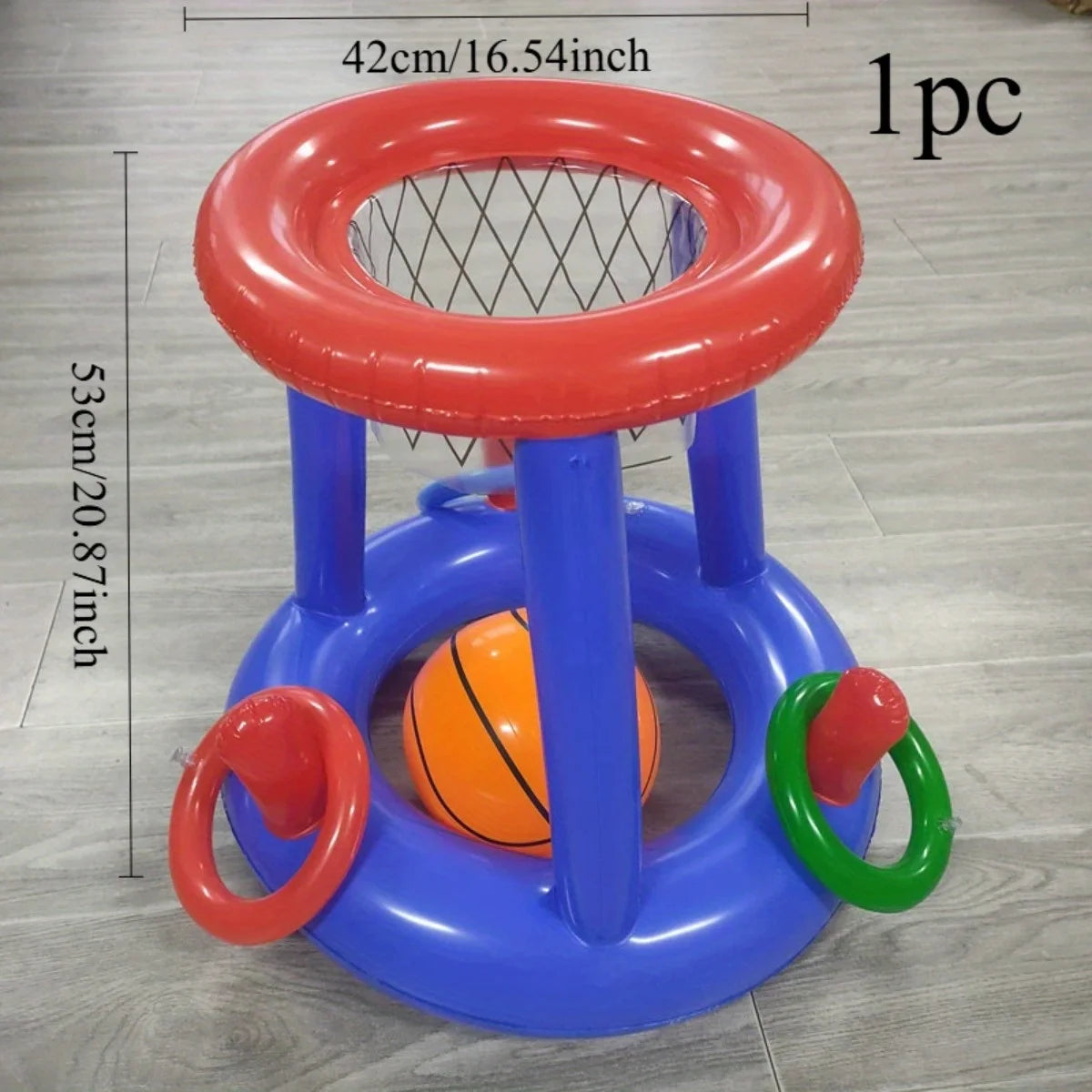 Inflatable Water Basketball Hoop – Pool Float Toy for Kids Inflatable Pool Toy Zpaxo Basketball set