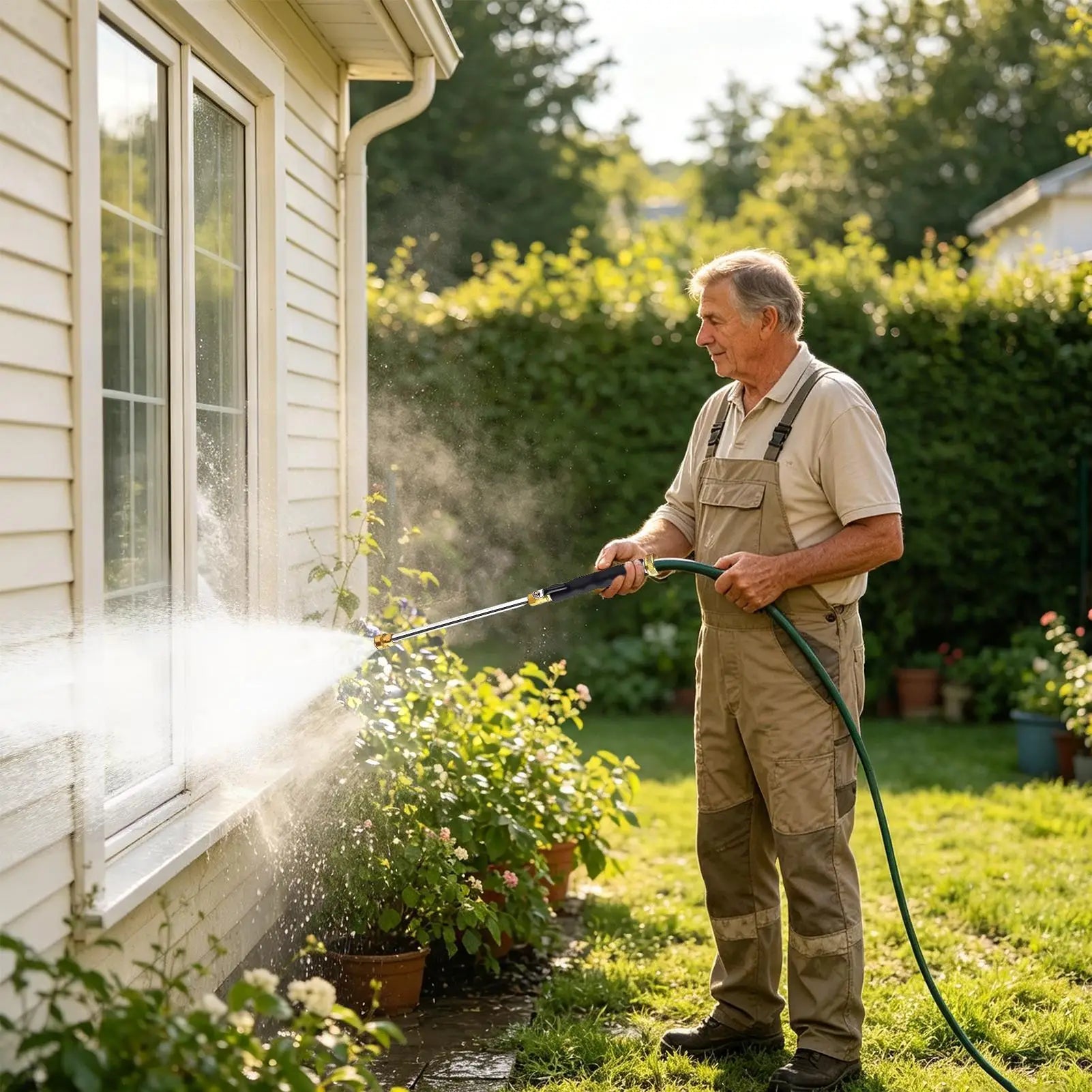Pressure Wand Garden Hose 3 Modes Non-slip Ergonomic Universal Power