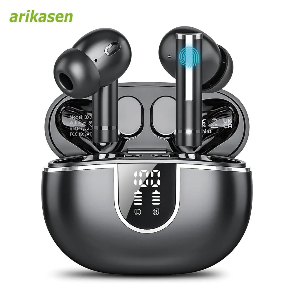 Wireless Earbuds Bluetooth Headphones 5 3 Noise Cancellation Mic LED