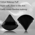 2/5/10Pc Black Triangle Powder Puff Facial Makeup Sponge Soft Velvet Cosmetics Puff Mixer Beauty Foundation Soft Skin-Friendly Zpaxo 2Pcs