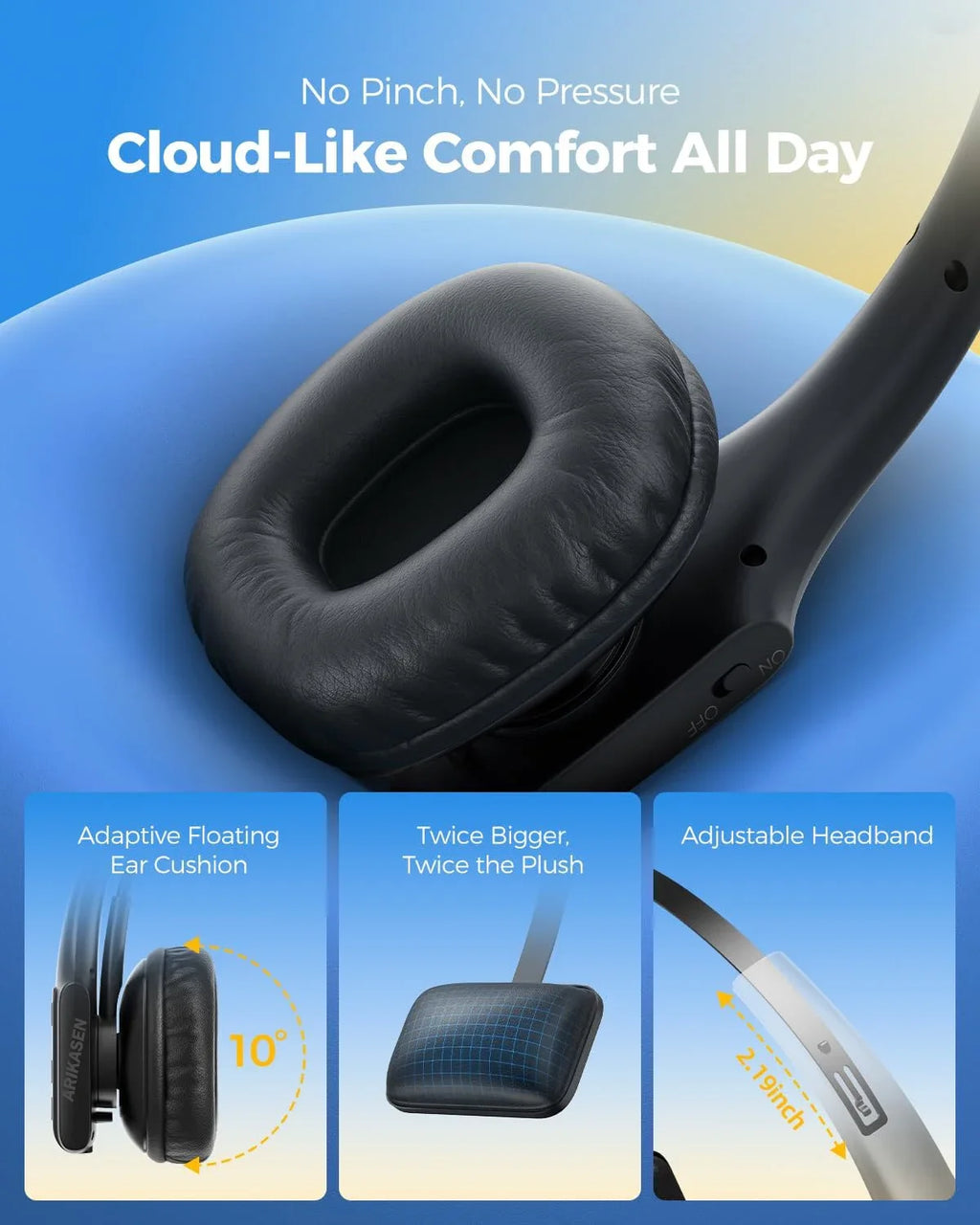 Trucker Bluetooth Headset Wireless Headphones Microphone Noise