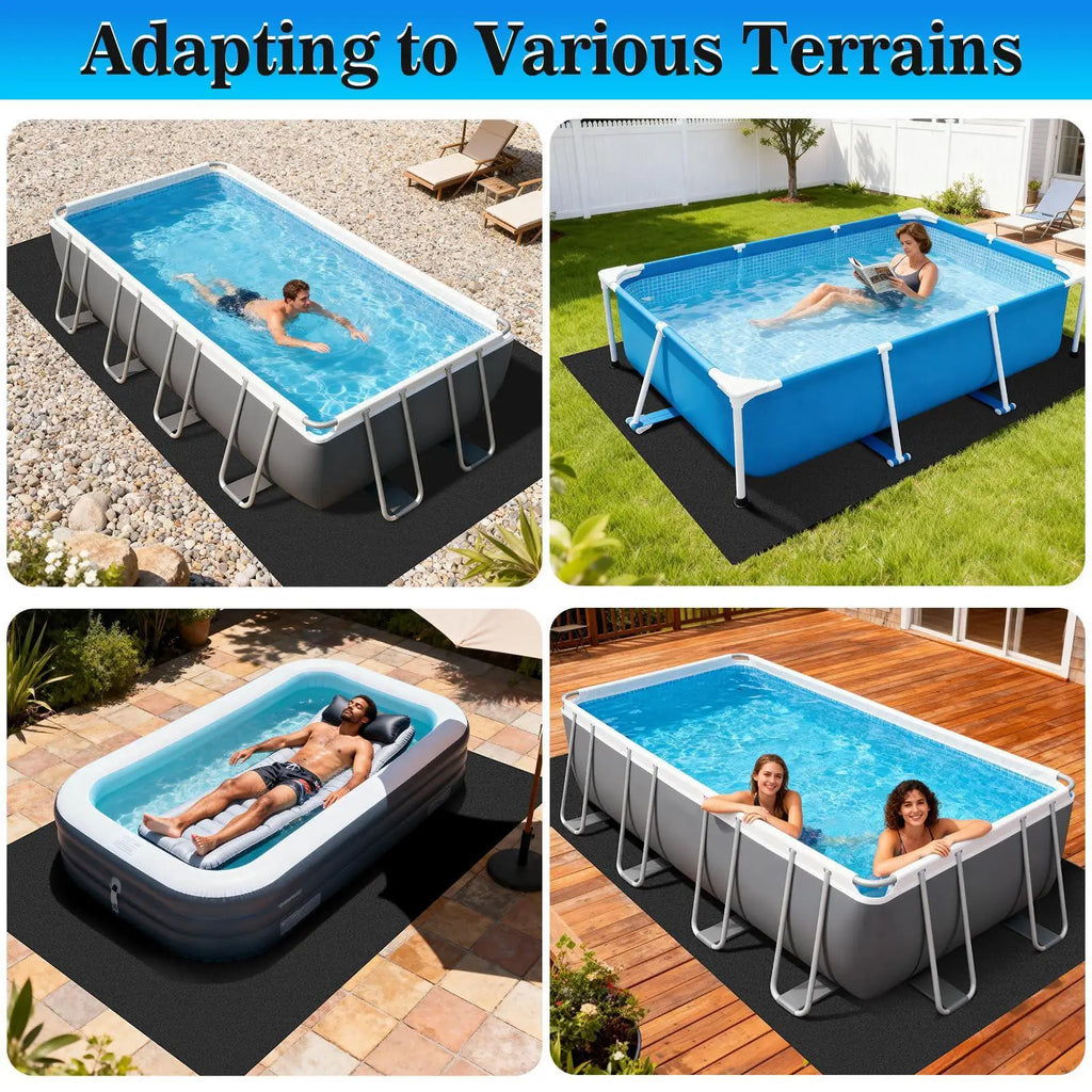 Heavy Duty Pool Liner Square Ground Mat Puncture Protection Under Pad