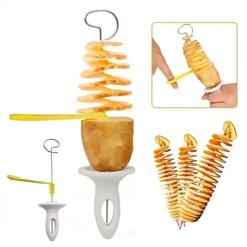 2025 Hot Kitchen Whirlwind Potato Spiral Cutter Potato Tower Making Machine Vegetable Slicer Vegetable Tools Accessories Gadgets Zpaxo