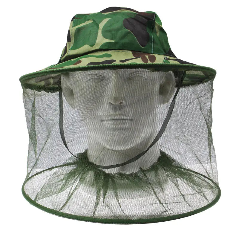 Universal Protective Mask Camouflage Hat Mosquito Veil Outdoor Insect